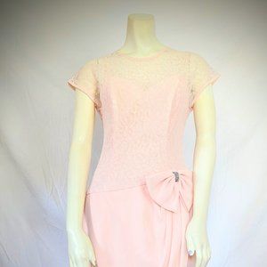 80s Pink Lace Party Dress